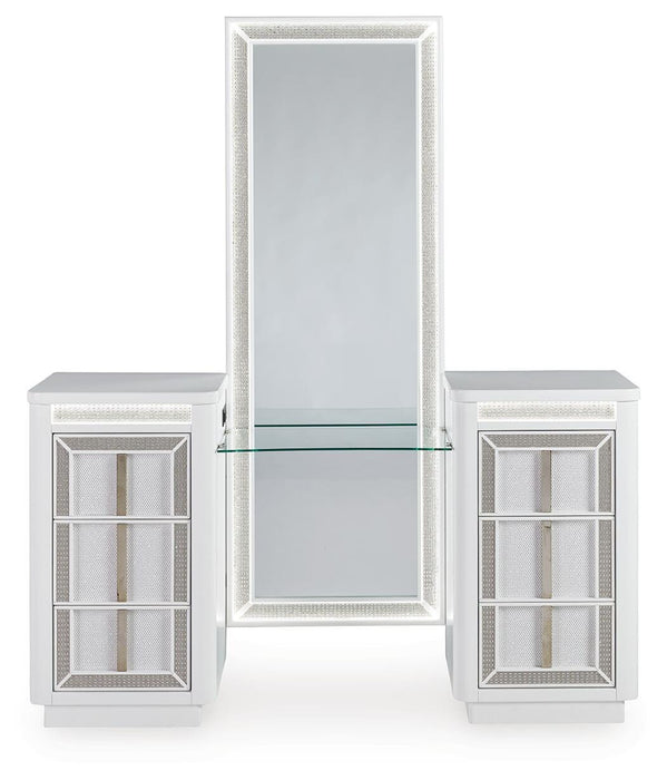 Chalanna Vanity with Mirror - Dimensional Outlet Furniture (Oakland, CA)