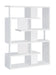 Hoover 5-tier Bookcase White and Chrome - Dimensional Outlet Furniture (Oakland, CA)