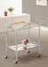 Shadix 2-tier Serving Cart with Glass Top Chrome and Clear - Dimensional Outlet Furniture (Oakland, CA)