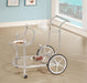 Sarandon 3-tier Serving Cart Chrome and Clear - Dimensional Outlet Furniture (Oakland, CA)