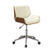 Addington Adjustable Height Office Chair Ecru and Chrome - Dimensional Outlet Furniture (Oakland, CA)