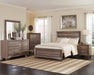 Kauffman California King, E.king, & Queen Panel Bed Washed Taupe - Dimensional Outlet Furniture (Oakland, CA)