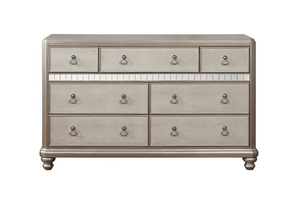 Bling Game 7-drawer Dresser Metallic Platinum