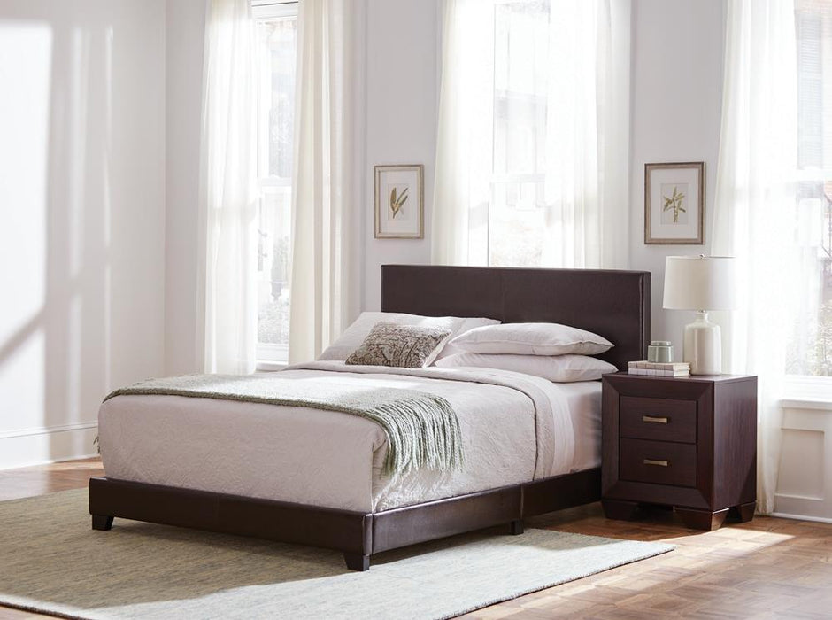 Dorian Upholstered Full Bed Brown