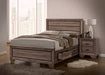 Kauffman California King, E.king, & Queen Panel Bed Washed Taupe - Dimensional Outlet Furniture (Oakland, CA)