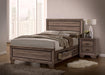 Kauffman California King, E.king, & Queen Panel Bed Washed Taupe - Dimensional Outlet Furniture (Oakland, CA)