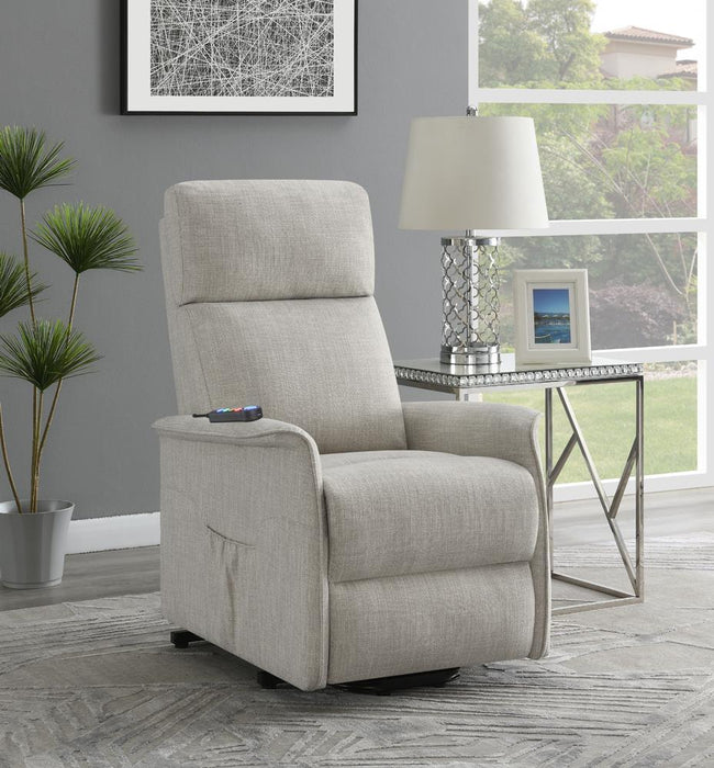 Herrera Power Lift Recliner with Wired Remote Beige