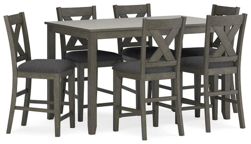 Caitbrook Counter Height Dining Table and Bar Stools (Set of 7) - Dimensional Outlet Furniture (Oakland, CA)
