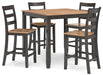 Gesthaven Counter Height Dining Table and 4 Barstools (Set of 5) - Dimensional Outlet Furniture (Oakland, CA)