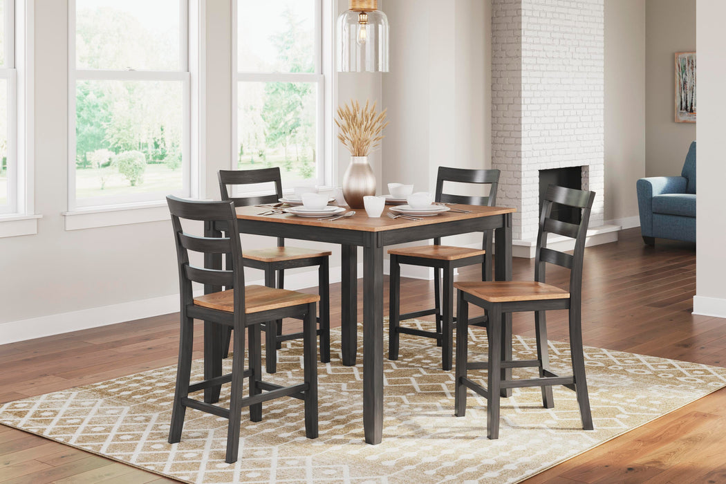 Gesthaven Counter Height Dining Table and 4 Barstools (Set of 5) - Dimensional Outlet Furniture (Oakland, CA)