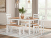 Gesthaven Dining Table with 4 Chairs and Bench (Set of 6) - Dimensional Outlet Furniture (Oakland, CA)