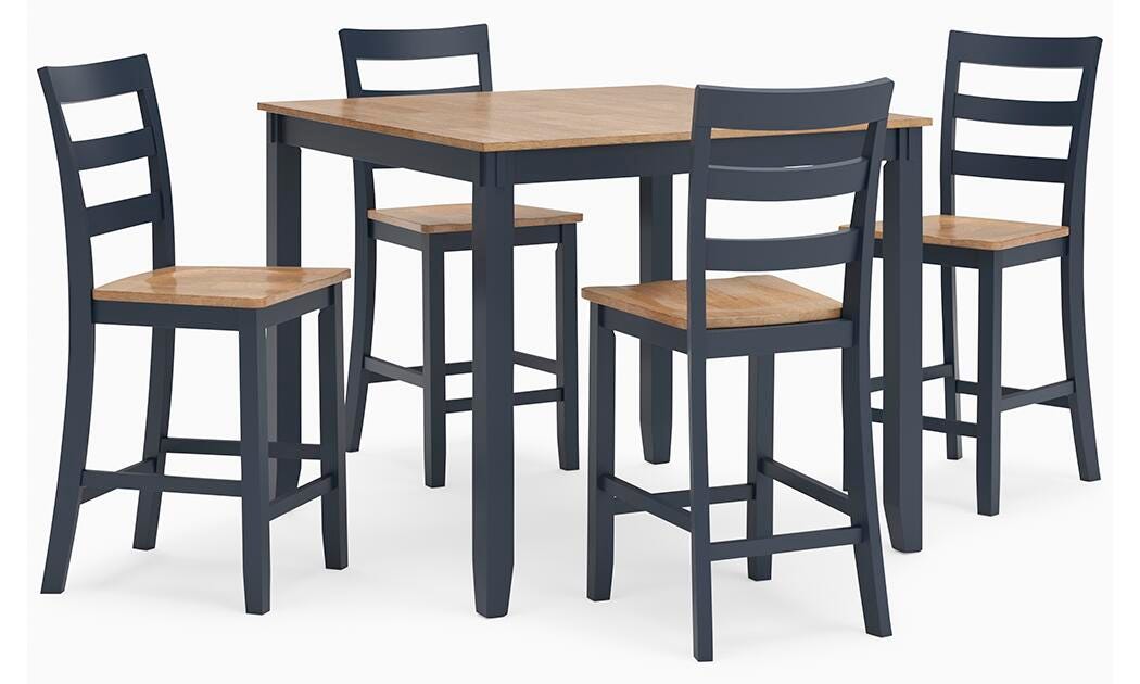 Gesthaven Counter Height Dining Table and 4 Barstools (Set of 5) - Dimensional Outlet Furniture (Oakland, CA)