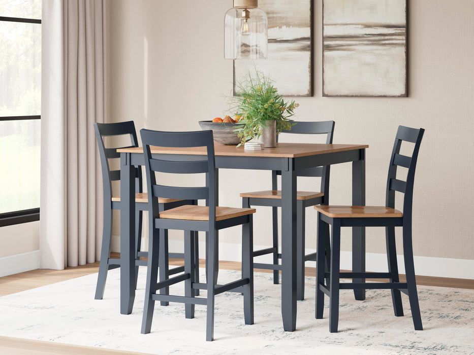 Gesthaven Counter Height Dining Table and 4 Barstools (Set of 5) - Dimensional Outlet Furniture (Oakland, CA)