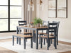 Gesthaven Dining Table with 4 Chairs and Bench (Set of 6) - Dimensional Outlet Furniture (Oakland, CA)