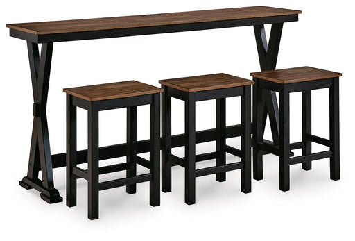 Wildenauer Counter Height Dining Table and 3 Barstools Set - Dimensional Outlet Furniture (Oakland, CA)