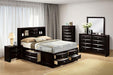 Zosimo Bed Black, Chrome, & Grey - Dimensional Outlet Furniture (Oakland, CA)
