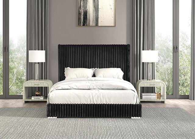 Cadwell Bed Black, Grey, Pink & White - Dimensional Outlet Furniture (Oakland, CA)