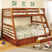 California II Cherry Twin/Full Bunk Bed w/ 2 Drawers Cherry, Walnut, Grey, &Oak - Dimensional Outlet Furniture (Oakland, CA)