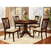 Carlisle Brown Cherry Round Dining Table - Dimensional Outlet Furniture (Oakland, CA)