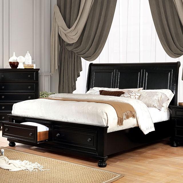 Castor Bed Black, Chrome, & White - Dimensional Outlet Furniture (Oakland, CA)