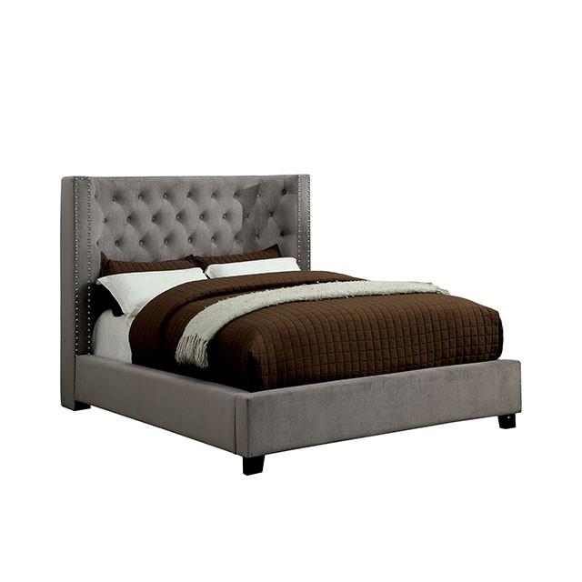 Cayla Bed Silver & Grey - Dimensional Outlet Furniture (Oakland, CA)