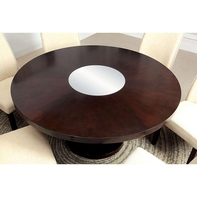 Cimma Espresso Round Dining Table - Dimensional Outlet Furniture (Oakland, CA)