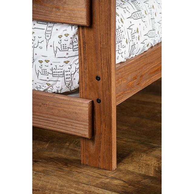 Arlette Twin/Twin Bunk Bed Brown, Black, Gray, & White - Dimensional Outlet Furniture (Oakland, CA)