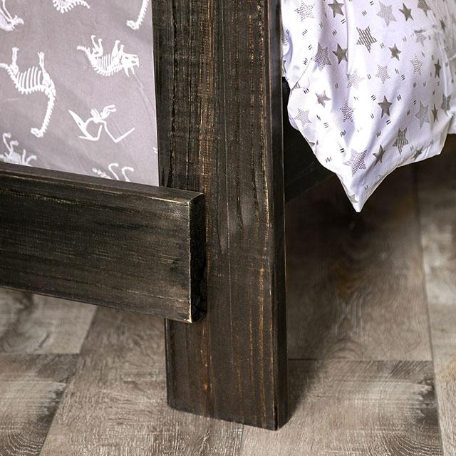 Arlette Twin/Twin Bunk Bed Brown, Black, Gray, & White - Dimensional Outlet Furniture (Oakland, CA)