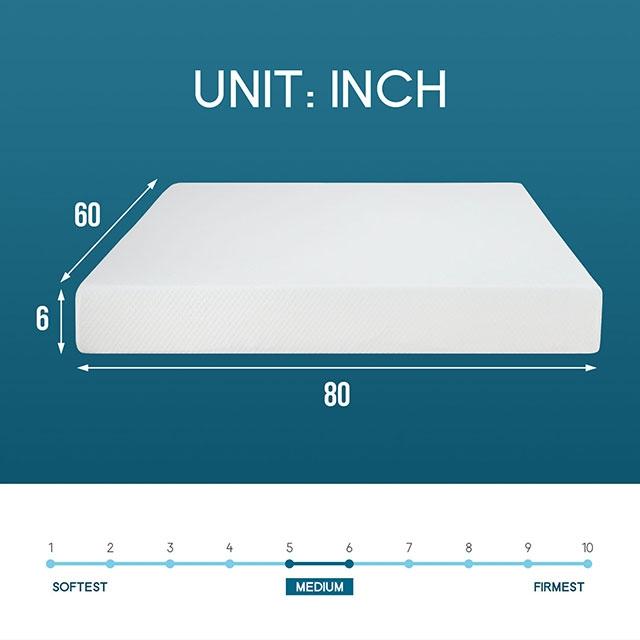 Artemisia 6" Full, Queen, & Twin Memory Foam Mattress - Dimensional Outlet Furniture (Oakland, CA)