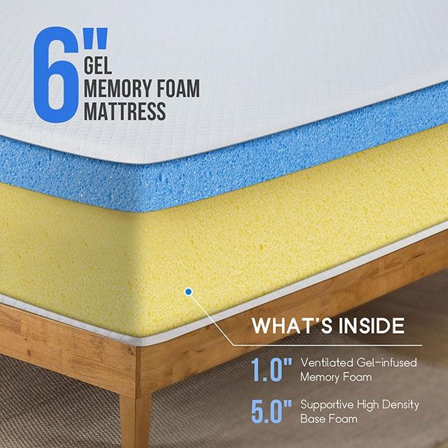 Artemisia 6" Full, Queen, & Twin Memory Foam Mattress - Dimensional Outlet Furniture (Oakland, CA)