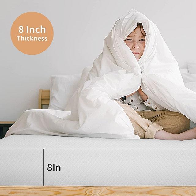 Artemisia 8" Memory Foam Mattress White - Dimensional Outlet Furniture (Oakland, CA)