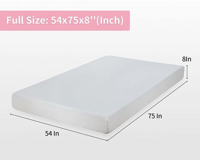 Artemisia 8" Memory Foam Mattress White - Dimensional Outlet Furniture (Oakland, CA)