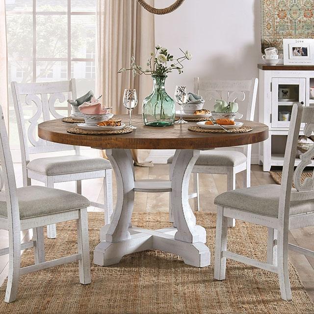 Auletta Transitional Dining Table Round & Squre - Dimensional Outlet Furniture (Oakland, CA)