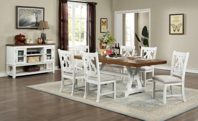 Auletta Transitional Dining Table Round & Squre - Dimensional Outlet Furniture (Oakland, CA)
