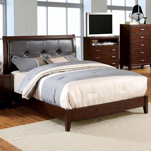 Enrico Bed Brown, Grey, & Black - Dimensional Outlet Furniture (Oakland, CA)