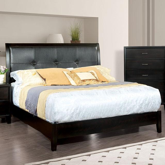 Enrico Full Queen Bed Brown, Black, & Cherry - Dimensional Outlet Furniture (Oakland, CA)