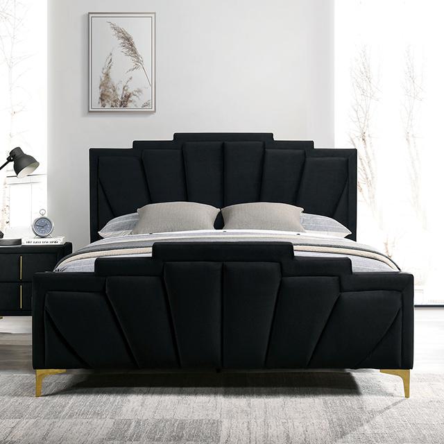 Florizel Bed Black & Red - Dimensional Outlet Furniture (Oakland, CA)