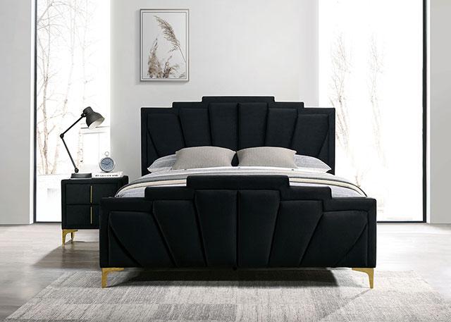 Florizel Bed Black & Red - Dimensional Outlet Furniture (Oakland, CA)