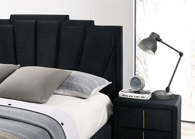 Florizel Bed Black & Red - Dimensional Outlet Furniture (Oakland, CA)