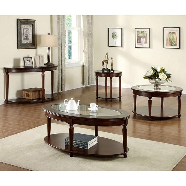 Granvia Dark Cherry End Table - Dimensional Outlet Furniture (Oakland, CA)