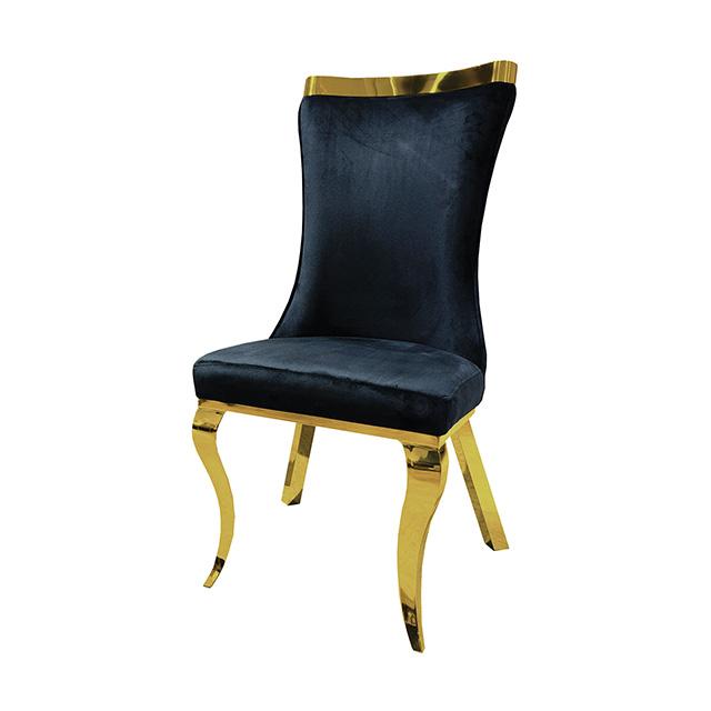 Basilicata Gold Chair (2/CTN) White, Gray, & Black - Dimensional Outlet Furniture (Oakland, CA)