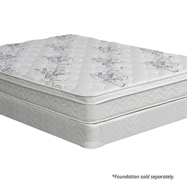 JALEN White 9" Euro Top Mattress, Twin