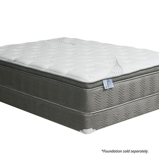 STORMIN White/Gray 13" Euro Pillow Top Mattress, E.King - Dimensional Outlet Furniture (Oakland, CA)