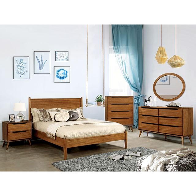 Lennart Oak Cal.King, E.King & Queen Bed - Dimensional Outlet Furniture (Oakland, CA)