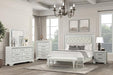Stella Mia 4 Pc 5 Pc Queen Bedroom Set White - Dimensional Outlet Furniture (Oakland, CA)