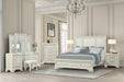 Stella Mia 4 Pc 5 Pc Queen Bedroom Set White - Dimensional Outlet Furniture (Oakland, CA)