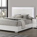 Sinistra E.King & Queen Bed White, Black & Beige - Dimensional Outlet Furniture (Oakland, CA)