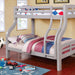 SOLPINE Gray & Oak Twin/Full Bunk Bed - Dimensional Outlet Furniture (Oakland, CA)