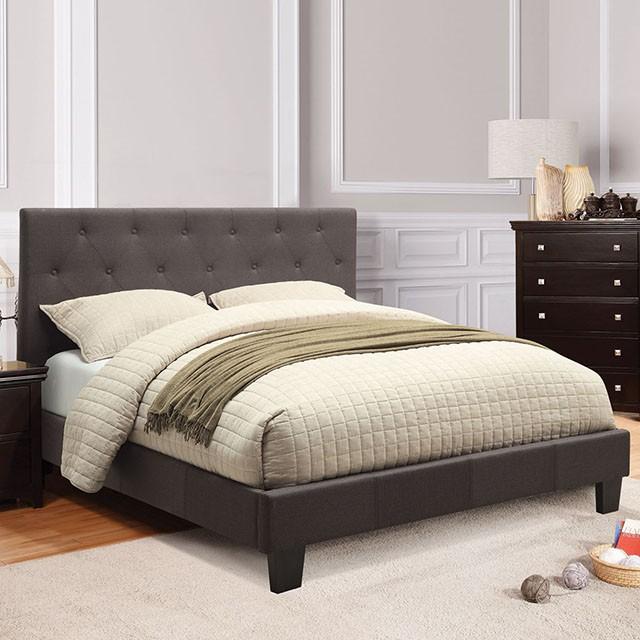 LEEROY Queen & Twin Bed Ivory & Gray - Dimensional Outlet Furniture (Oakland, CA)