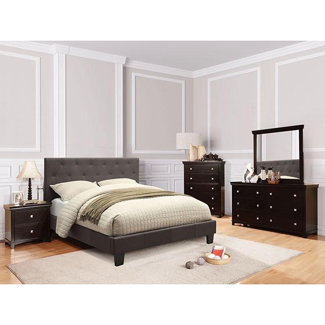 LEEROY Queen & Twin Bed Ivory & Gray - Dimensional Outlet Furniture (Oakland, CA)